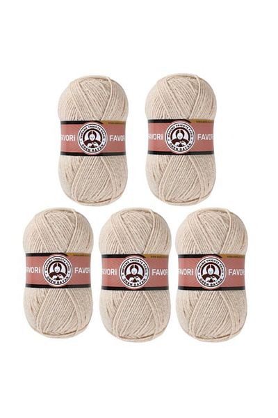 Ören Bayan Beige Pack of 5 - Knitted Favorite Knitting Lanyard (Color Code: 113)