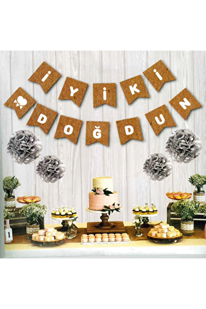 BALON DİYARI Happy Birthday Written Kraft Party Banner – Add Color to Your Birthdays