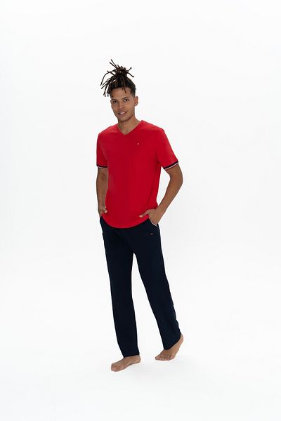 U.S. Polo Assn. Ανδρικό κόκκινο κοστούμι πιτζάμα Oversize - 18896-b