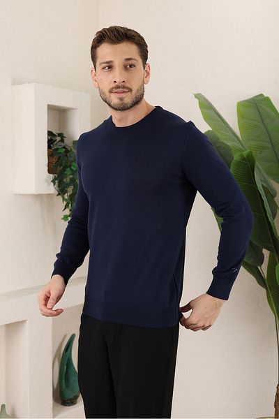 İDS COLLECTİON Men's Crew Neck Fisherman Knitwear Sweater