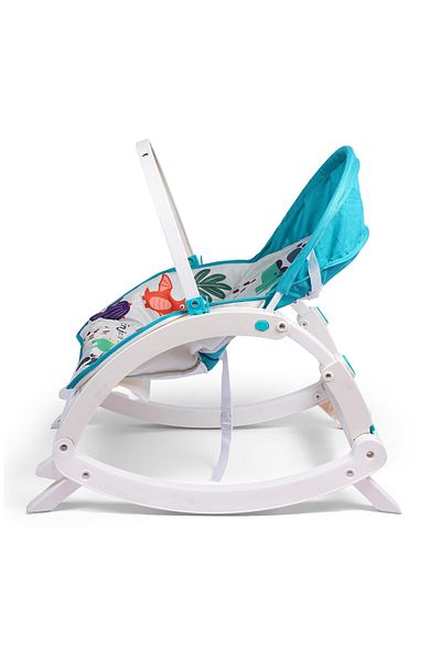 TEKNUM Multifunctional Rocker/ Feeding Chair/Baby Seat/Recliner - Dinosaur Blue