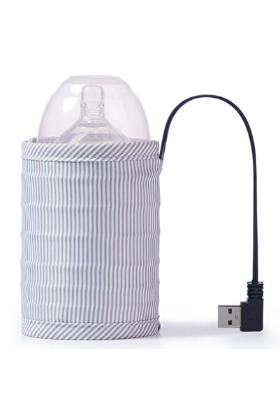 Sunveno سخان زجاجات الحليب للسفر بمنفذ USB - رمادي