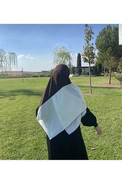 Bayram Giyim Σάλι από μετάξι Medina διπλού χρώματος