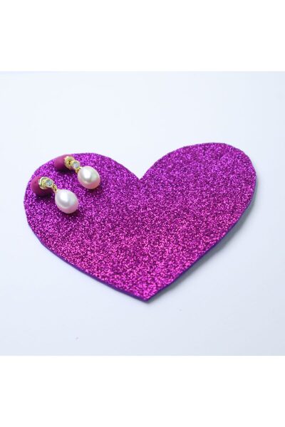 B Design jewelry Shiny İnci Gümüş Küpe