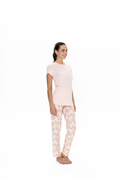 U.S. Polo Assn. Set de pijamale pentru femei de culoare somon - 20088