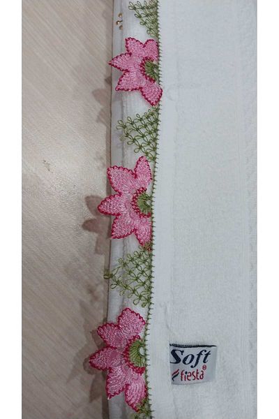 Papatyam Handcrafted Dowry Double Sided Needlepoint Embroidered Towel