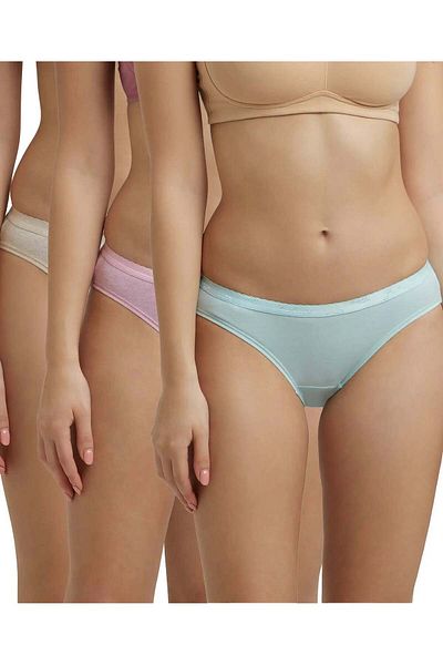 JOCKEY Simple Comfort Bikni Plain 3Pcs Pck 1525-03 Multicolor
