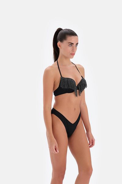 Eros 3332Bk Modell Schwarzer bedeckter Bikini - Tk