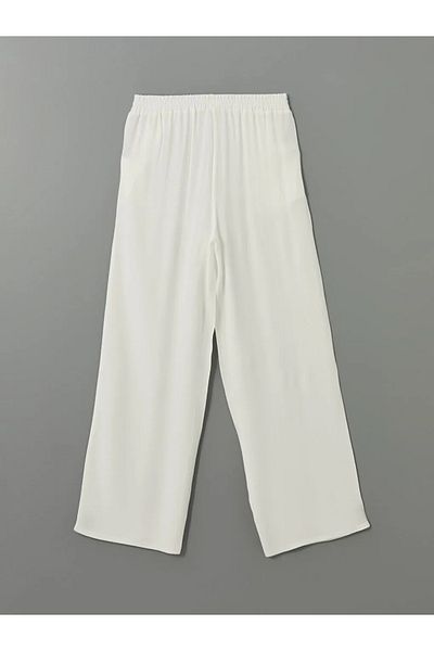 LC Waikiki Lcw Modest Ecru Women's Elastic Waist Pants