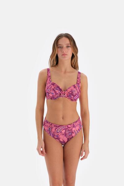 Eros Set bikini cu talie înaltă și cu efect de subțiere, cu model 3167BK