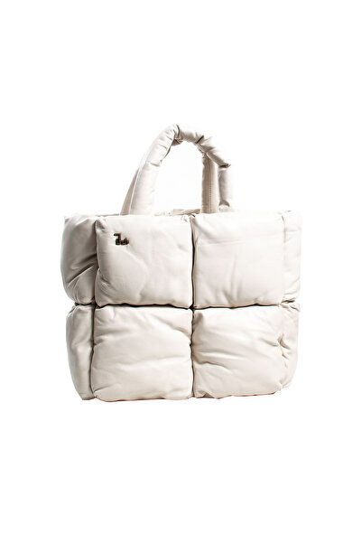 parch fashion Satranç Deri Çanta Beyaz