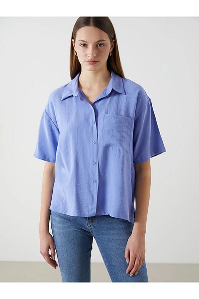 LC Waikiki Lcwaikiki Classic Purple Loose Fit Women's Shirt