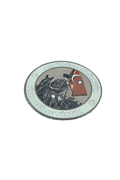 KORDAK Atın Üstünde Ki Türk'tür Peç - Patch 9 Cm