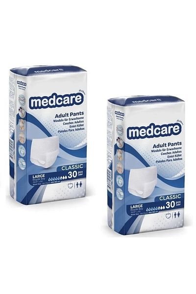 MEDCARE Absorbent Panties Large (Large Size) 60 Pieces 2 Packs