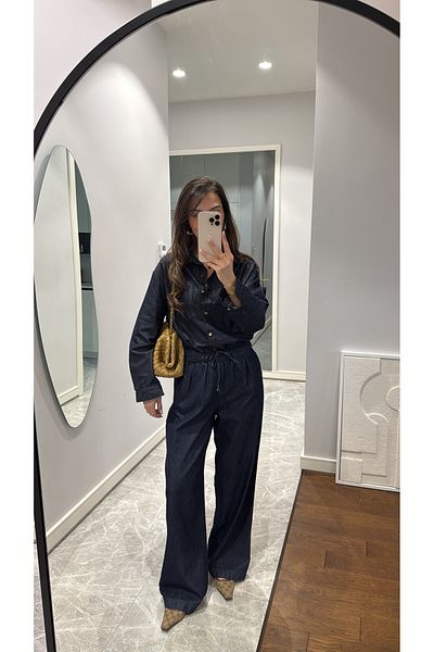 sinemkivanc co Dark Navy Blue Denim Set