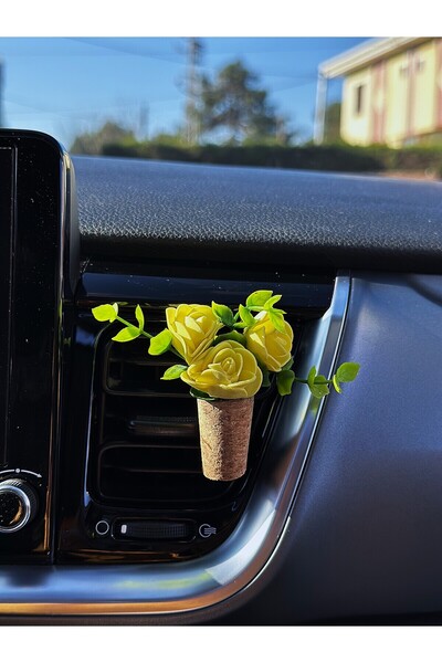 Plantarrium Design Oto Aksesuar/koku- Mini Mantar Taraftar Buket "Sarı Sarmaşık"