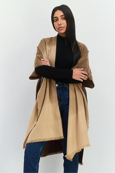 Max Studio Women Tie Dye Kimono Wrap 96 H X 90 L Cm, Brown
