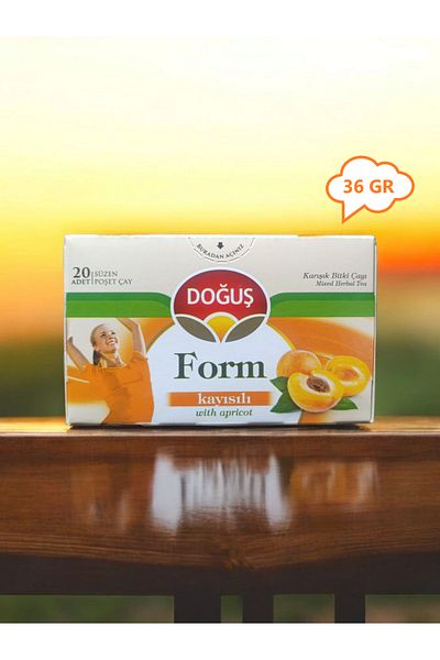 Doğuş Form Apricot 20 Cup Filtered Sachet Herbal Tea 36Gr