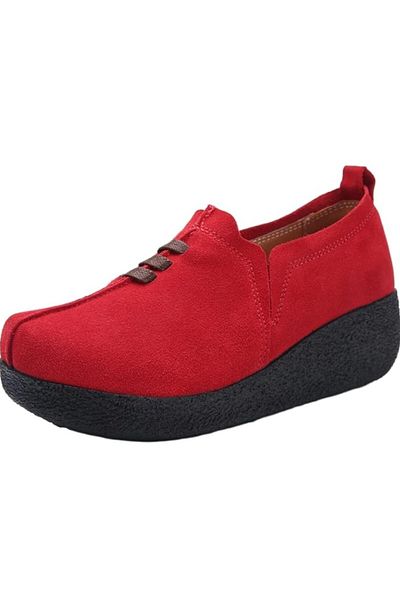 ARDSU Slip-On Comfort Sneakers with Wedge Platform for Women