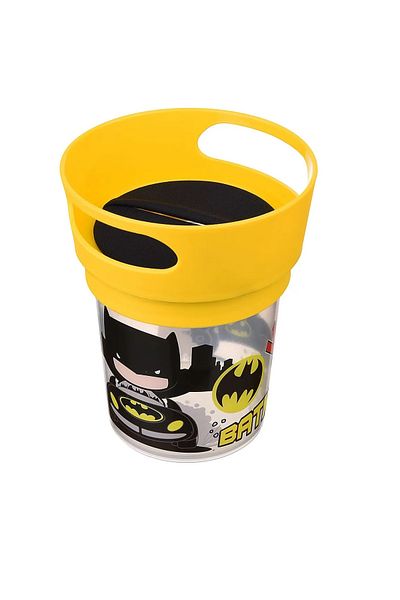 Batman حاوية الوجبات الخفيفة للأطفال غير القابلة للانسكاب