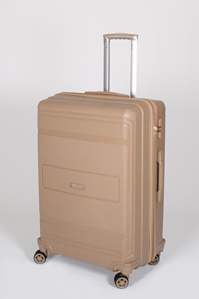 travelpolo Büyük Boy Kırılmaz Valiz Gold 1017