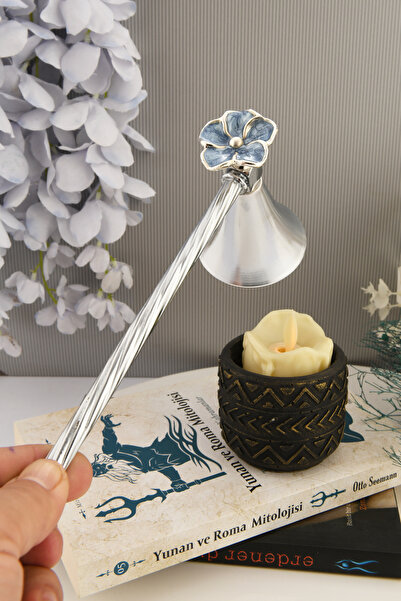 TR Turan Collection ÇİÇEK  Figürlü Mum Söndürme Aleti Metal Mum Söndürücü Güm...