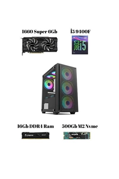 RAMTECH BİLGİSAYAR Play's İ5 9400F 16Gb Ram 1660 Super 6Gb 500Gb M2 SSD Masaü...