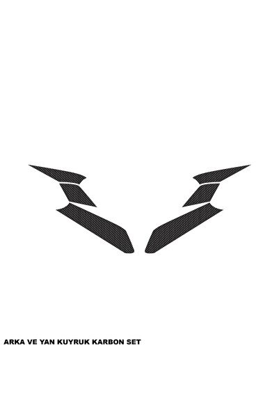 Motiker CFMOTO 250SR KARBON STICKER SET ARKA VE YAN KUYRUK PARÇALI KAPLAMA ET...