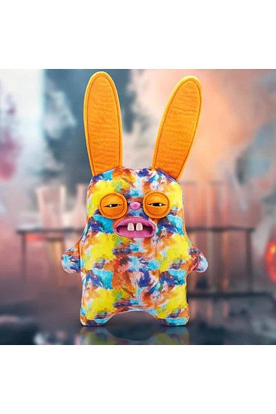 TOYFEST Fuggler Laboratory Misfits Series 1 Funny Ugly Monster Plush - 23 سم - أرنب جريء