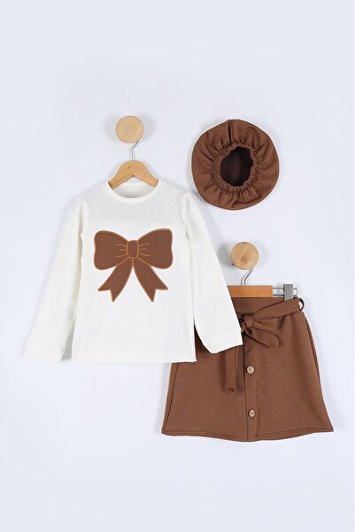 aden kids fustă fetiță pălărie cu centură set de jos