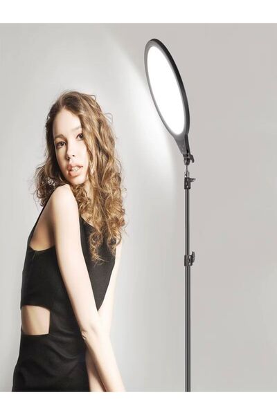 DEANB 360° Dönen 36CM LCD Göstergeli Filtreli Stüdyo LED Işığı | Yayın, Fotoğraf & Video İçin