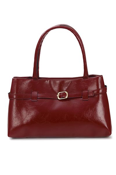 Tonny Black Original New Season Luxury Soft Leather Handbag and Shoulder Bag with Drawstring and Belt Detail Snap Fasteners