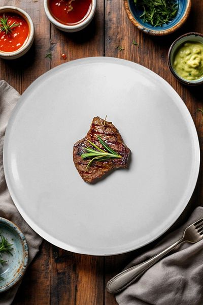 İREA PORSELEN Plume Porcelain 25cm Plain Serving Presentation Plate