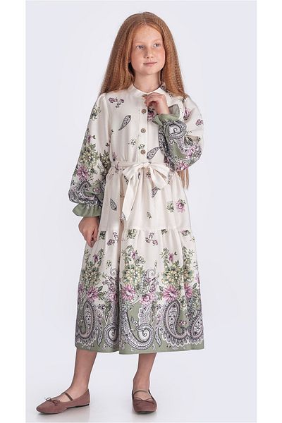 Tivido Rochie pentru fete cu mâneci adunate cu imprimeu floral