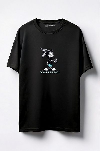 Merch&ice Μπλουζάκι Bugs Bunny What's Up Doc με στάμπα Unisex Oversize T-shirt