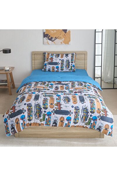 Home Box Tom Gearhead Skate 2-Piece Twin Microfiber Comforter Set 160x220 cm