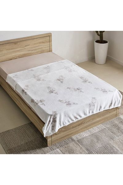 Home Box بطانية ماتريكس سيان المطبوعة من الفلانيل مقاس 140×200 سم