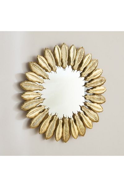 Home Box Delp Premium Heavy Duty Metal Feather Wall Mirror 69.2x69.2x4.4 cm