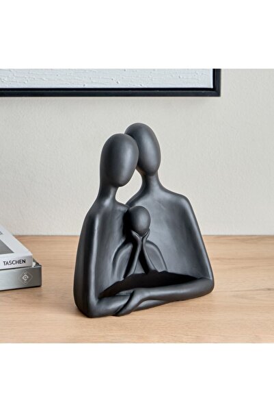 Home Box زينة عائلية من البولي راتنج من شركة رين، مقاس 19×10×21.5 سم