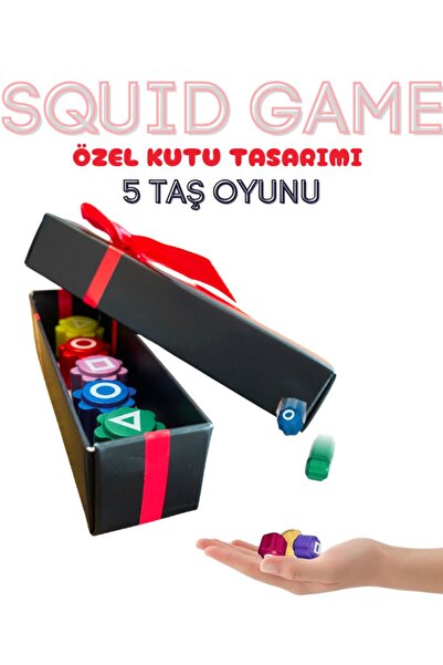 WOODROFFE لعبة Squid Game 2 5 Stones مع تصميم تابوت خاص - لعبة 5 Stones التقل...