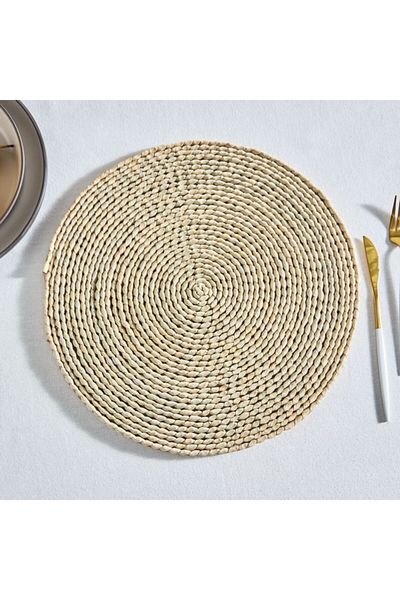 Home Box Coral Seagrass Round Placemat 38 cm