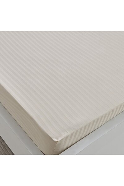 Home Box Hamilton Stripe Satin Cotton Single Fitted Sheet 90x200+36 cm