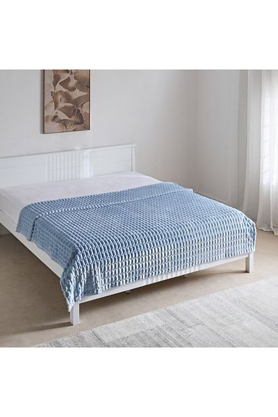 Home Box Delft Jacquard Flannel Queen Blanket 200x220 cm