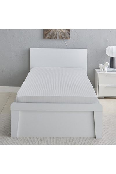 Home Box Hamilton Striped Satin Cotton Single Fitted Sheet 90x200+36 cm