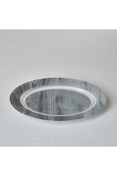Home Box Luminarc Temp Direct Wood Print Oval Plate 35 cm
