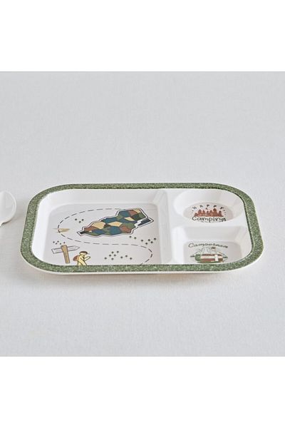 Home Box Joy Adventurer Trinity Melamine Camping Partition Plate 28x21 cm