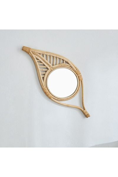 Home Box Boho Bliss Decorative Leaf Mirror 54x4x23 cm