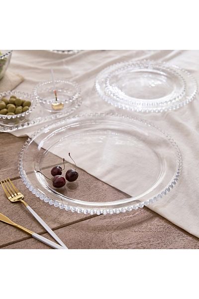 Home Box Merriam Beaded Serving Plate 27 cm