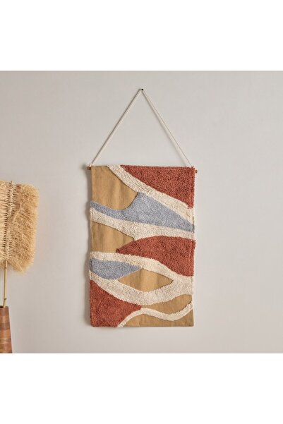 Home Box Noir Cotton Woven Tufted Wall Hanging 50x80 cm