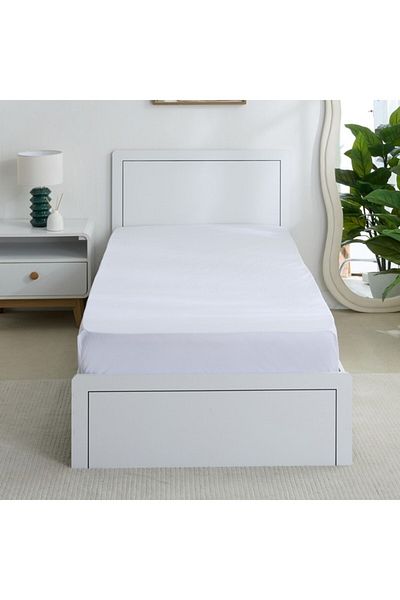 Home Box Purely-percale 300TC Single Fitted Sheet 90x200+36 cm